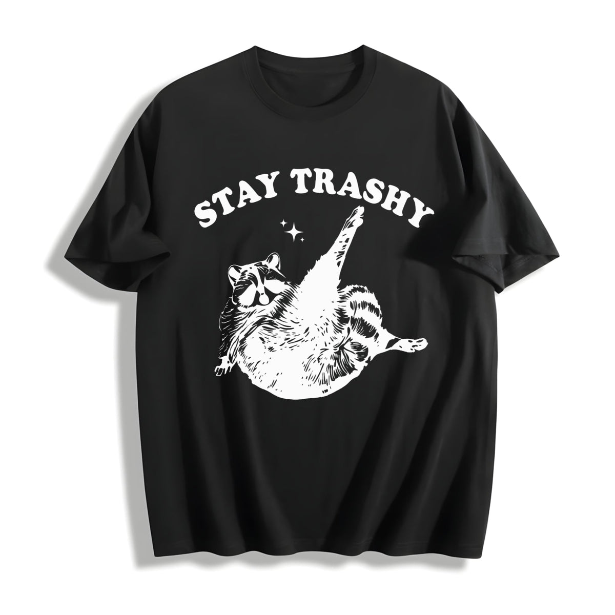 Stay Trashy Raccoon Cotton T-Shirt product image 1