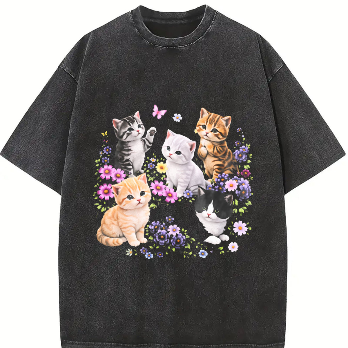 Cute Kitten Vintage Washed T-Shirt product image 2