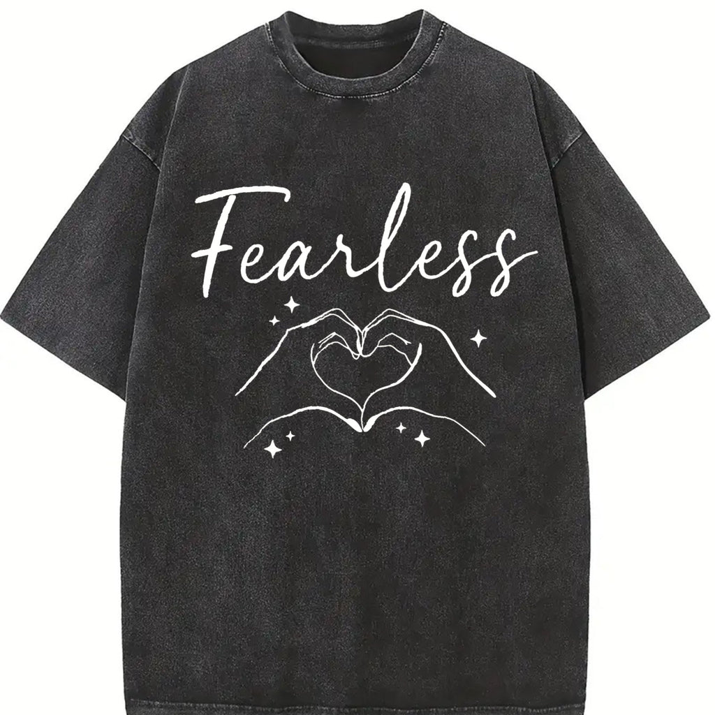 Fearless Hands Sign - With Gesture Vintage Washed T-Shirt product image 2
