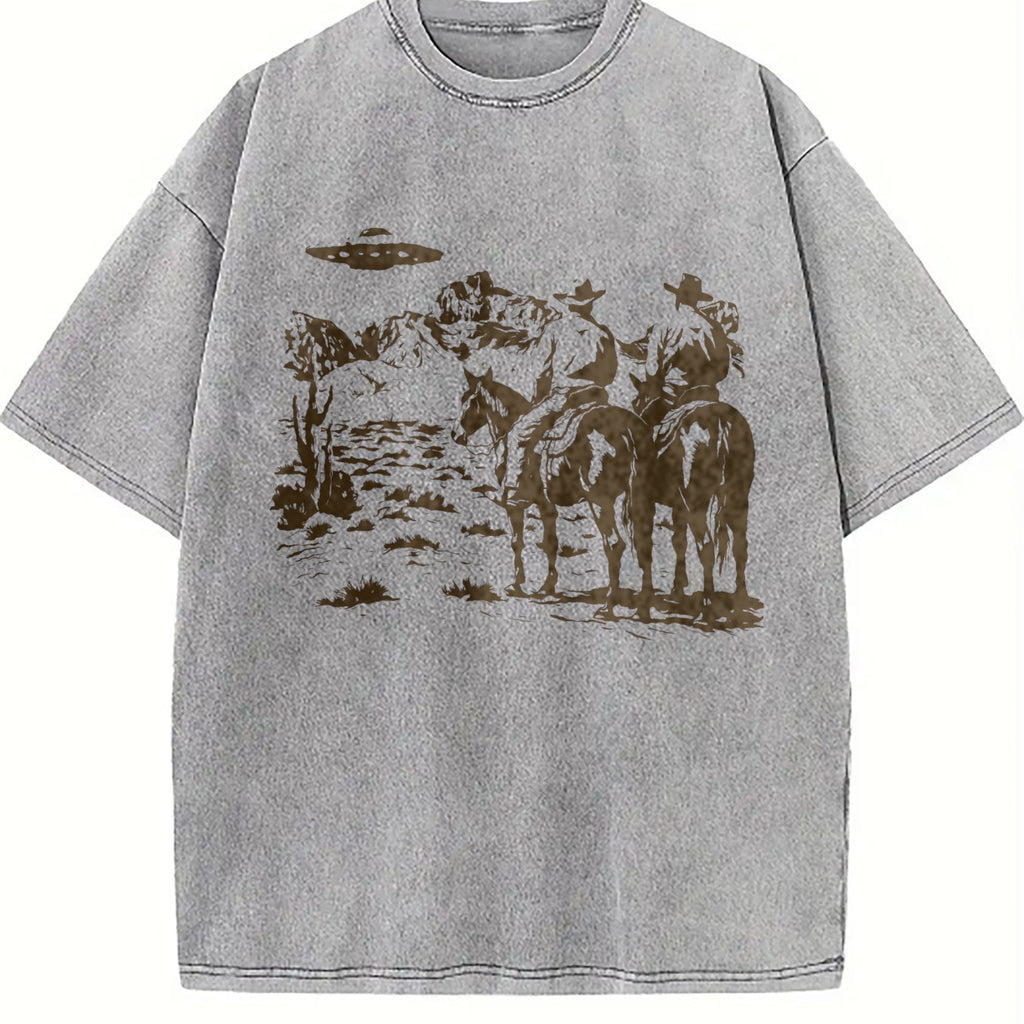 Cowboy UFO 90s Vintage Washed T-Shirt product image 5