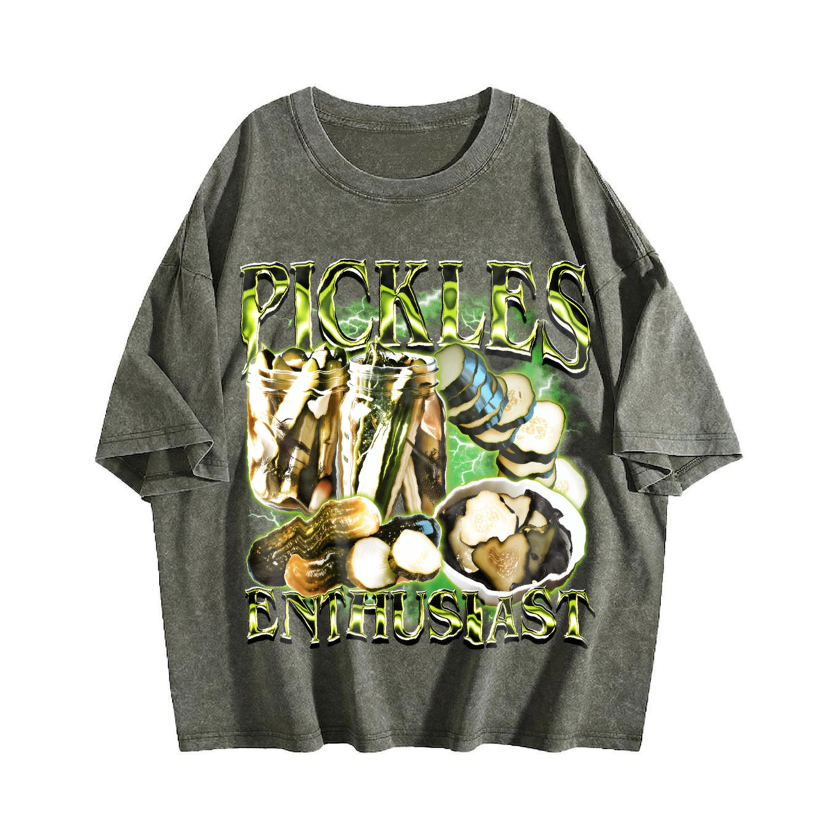 Pickle Enthusiast 90s Vintage Washed T-Shirt product image 4