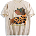 Ladies' Summer Leopard Dog Vintage Washed T-Shirt product image 1
