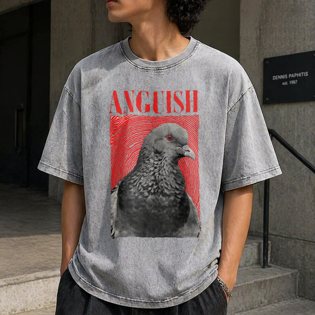 Anguish Bird Funny Vintage Washed T-Shirt product image 5