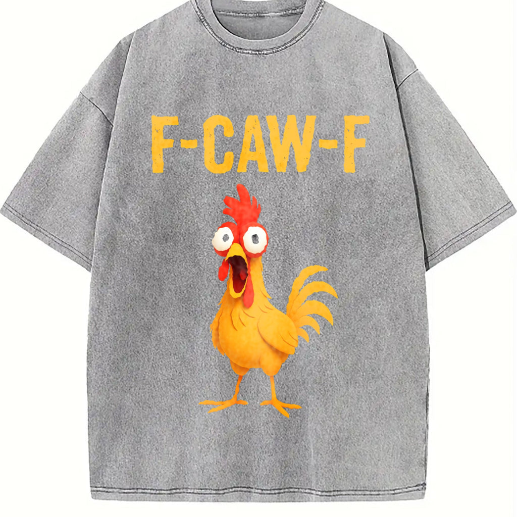 F-caw-f Chicken Funny Vintage Washed T-Shirt product image 4
