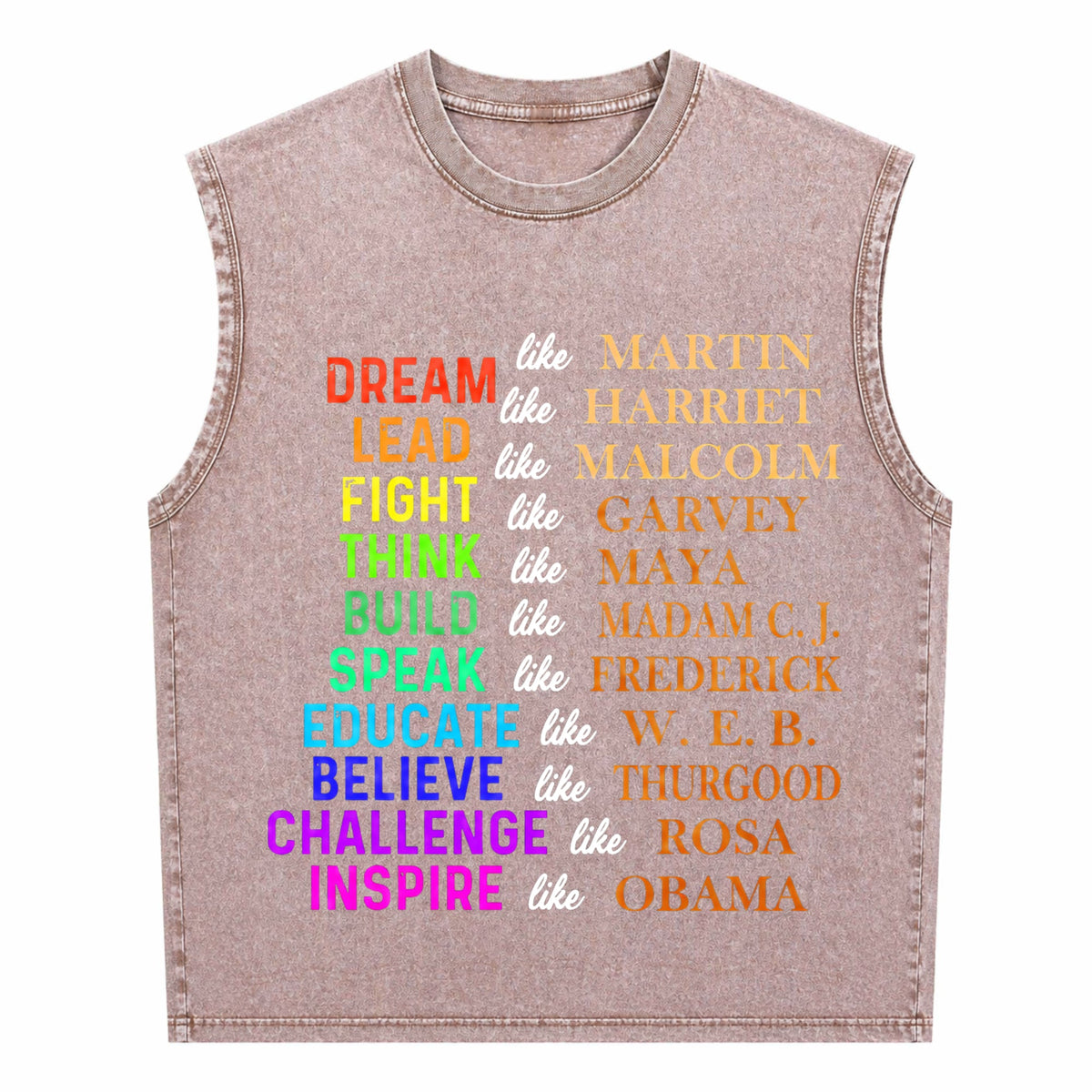 Dream Like Martin Lead Like Harriet The Black History Men's Washed Tank Top