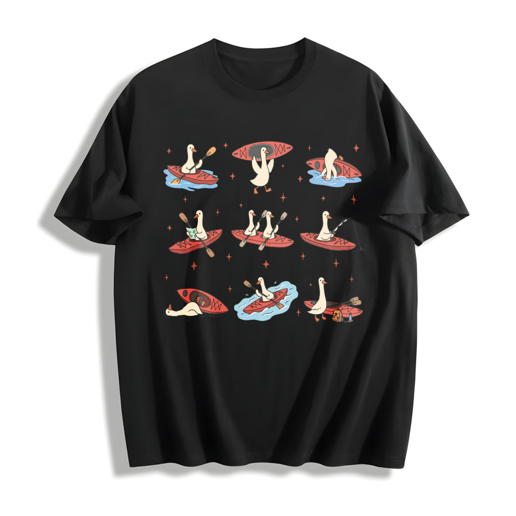 Silly Goose Kayaking Cotton T-Shirt product image 1
