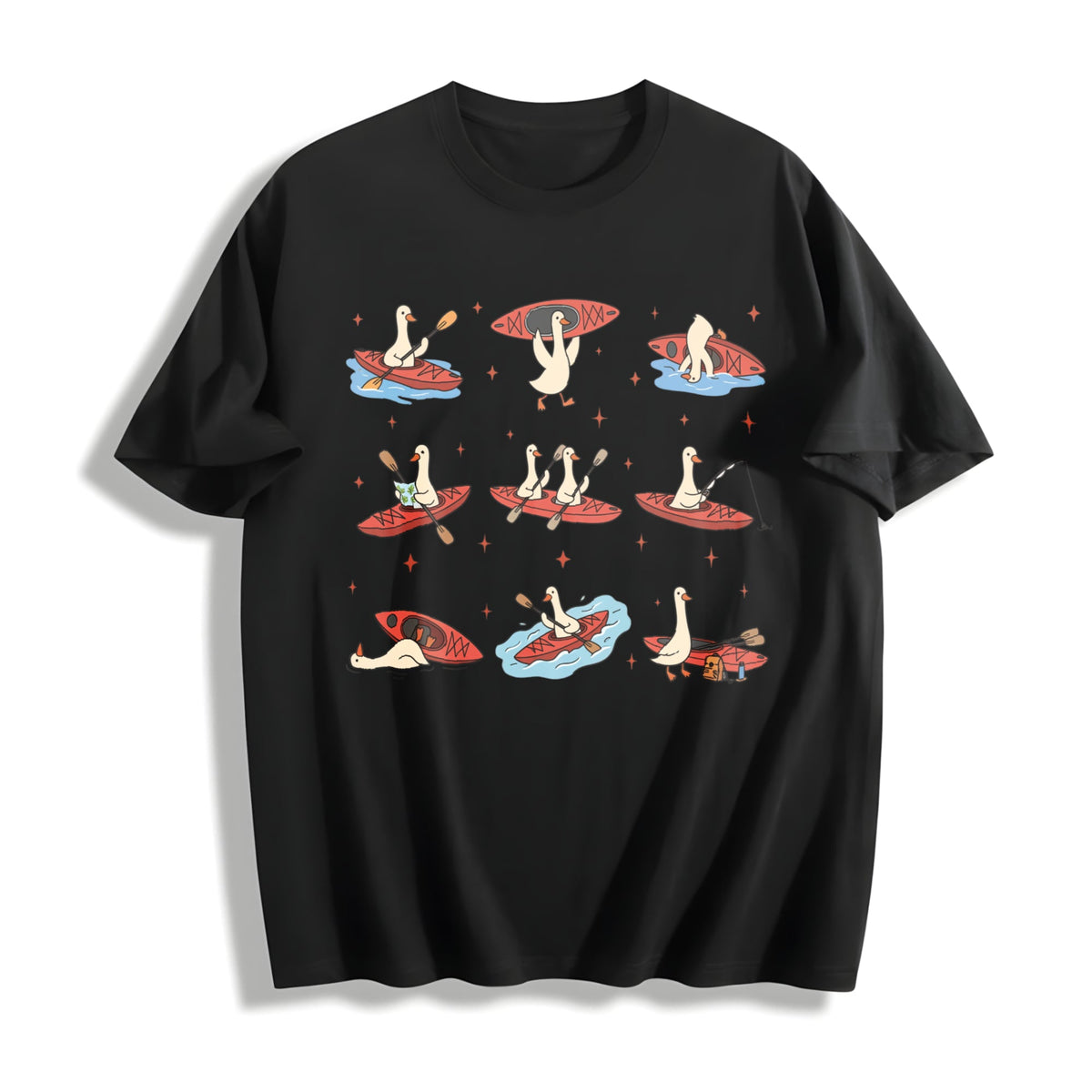 Silly Goose Kayaking Cotton T-Shirt product image 1