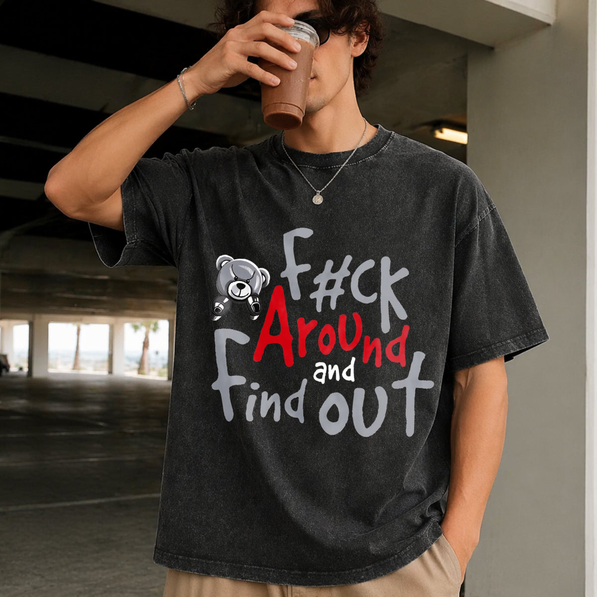 Boxer Bear - Fk Around And Find Out Vintage Washed T-Shirt product image 2