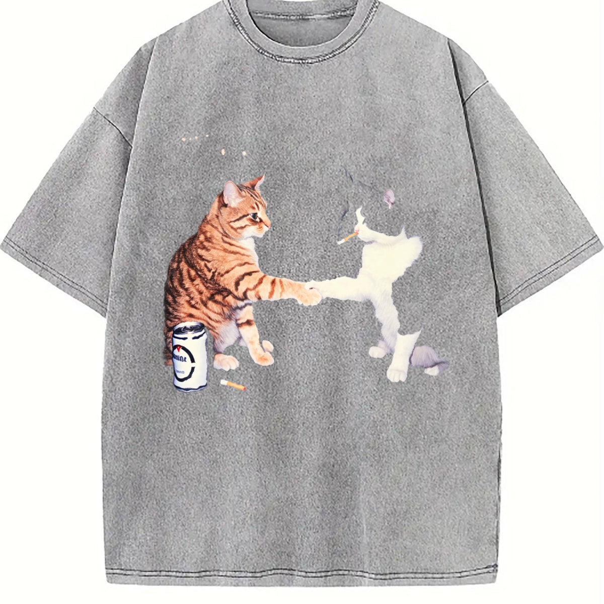Smoking Cats Vintage Washed T-Shirt product image 5