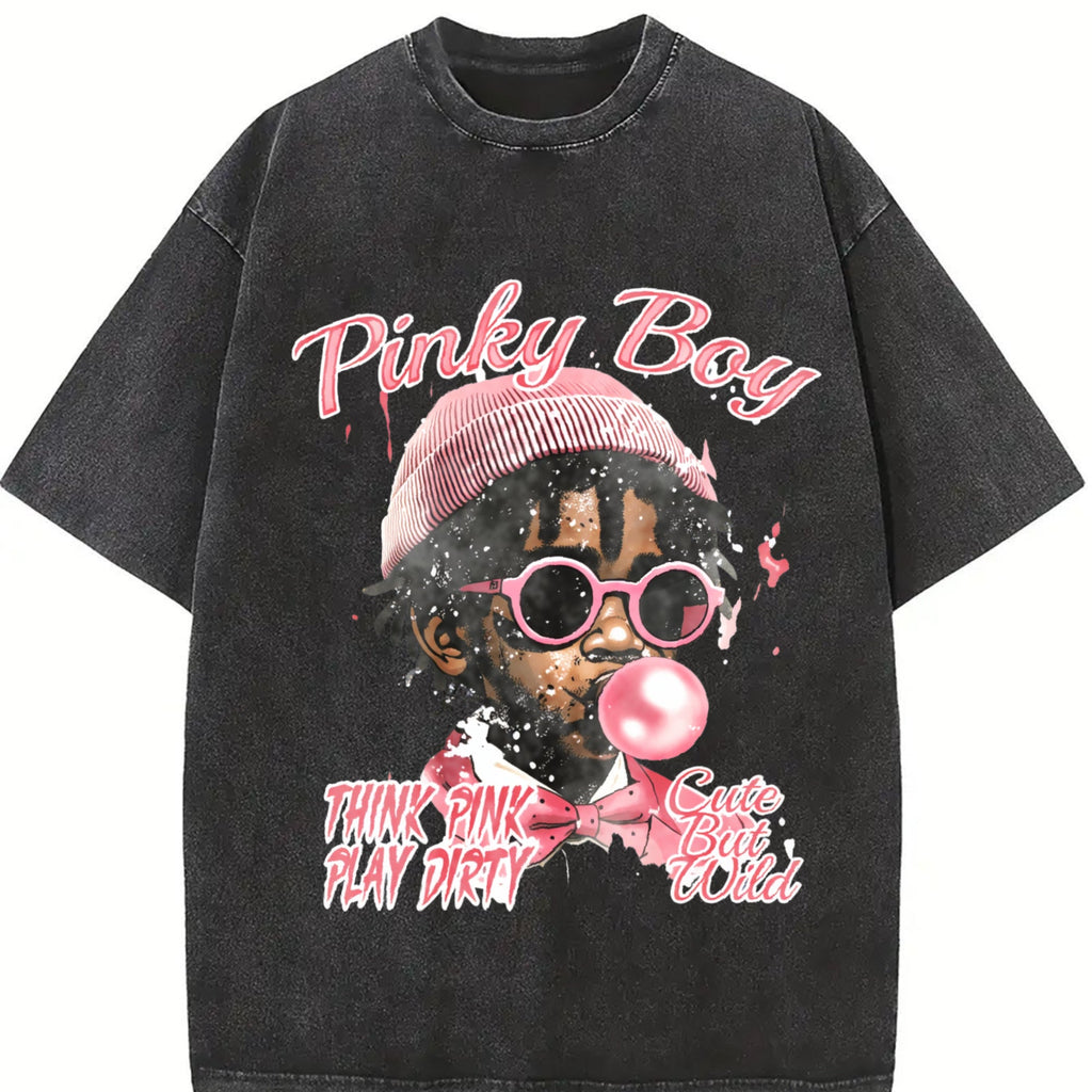 Pink With A Playful Vintage Washed T-Shirt product image 2