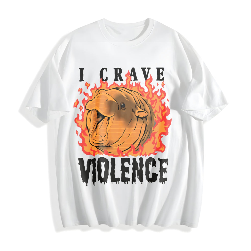 I Crave Violence Hippo Cotton T-Shirt product image 2