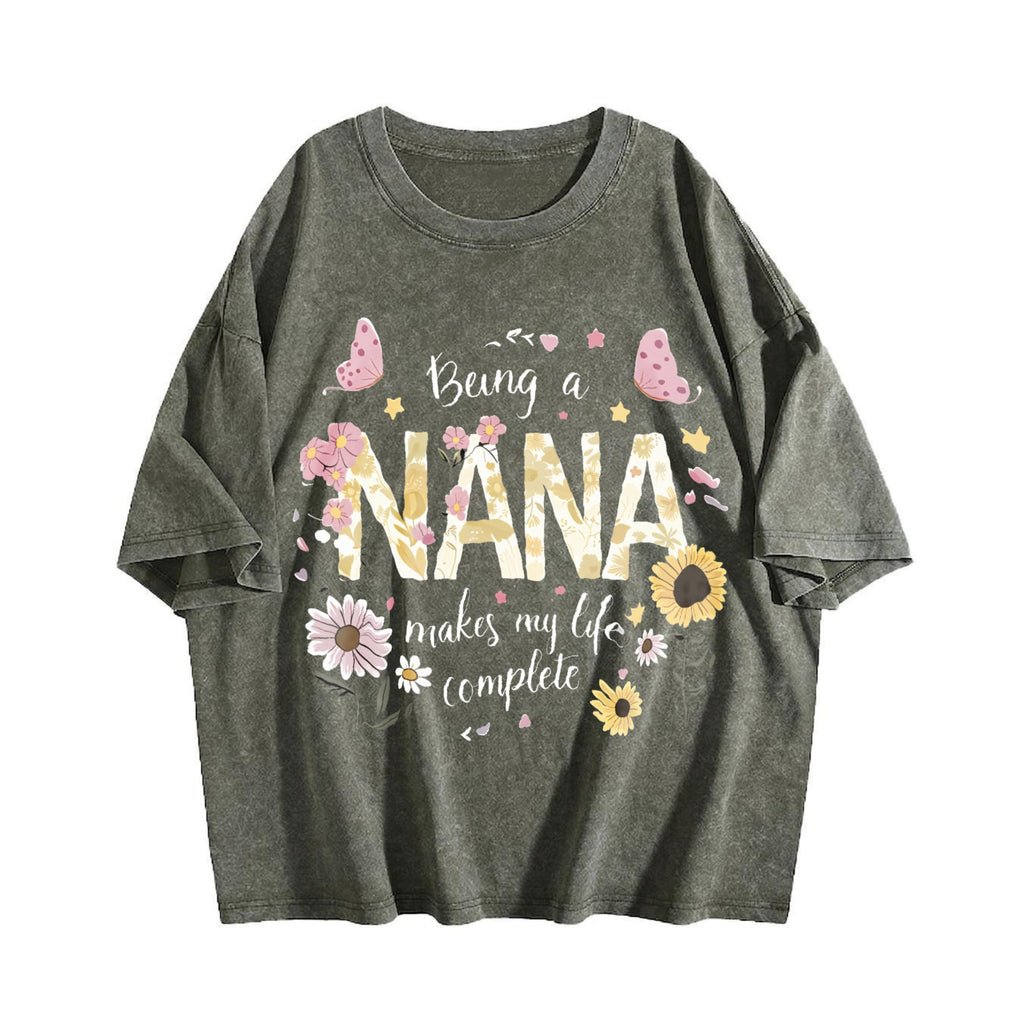 Bohemian Nana Floral Vintage Washed T-Shirt product image 4