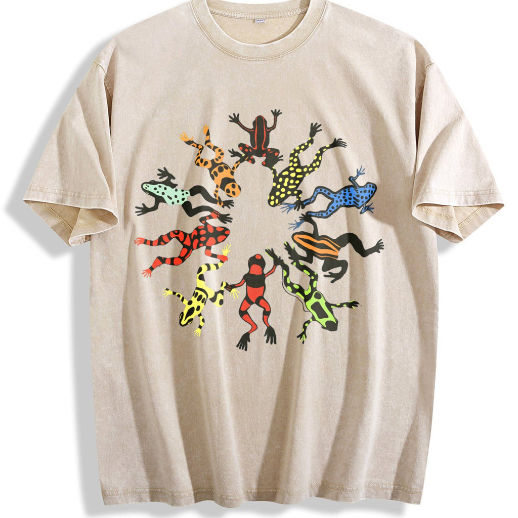 Dancing Frog Feast Vintage Washed T-Shirt product image 1