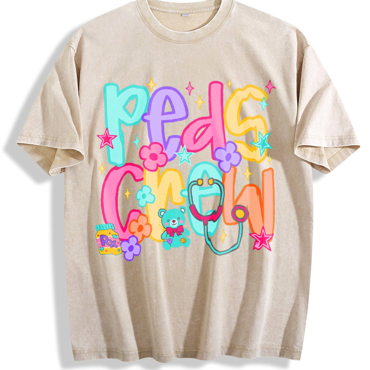 Cute Pediatric Crew For Nurse Vintage Washed T-Shirt product image 1