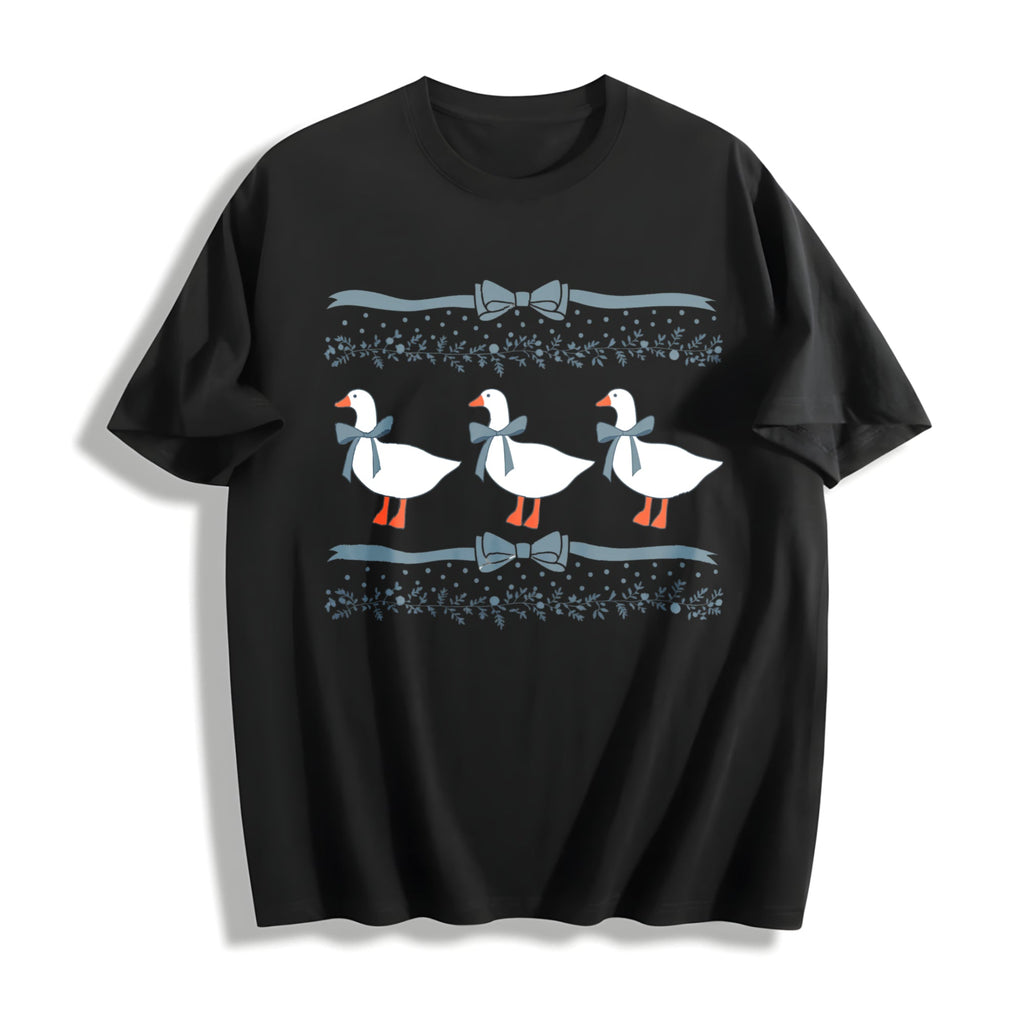 1980s Blue Ribbon Goose With Hearts Ugly Cotton T-Shirt product image 1