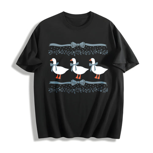1980s Blue Ribbon Goose With Hearts Ugly Cotton T-Shirt product image 1