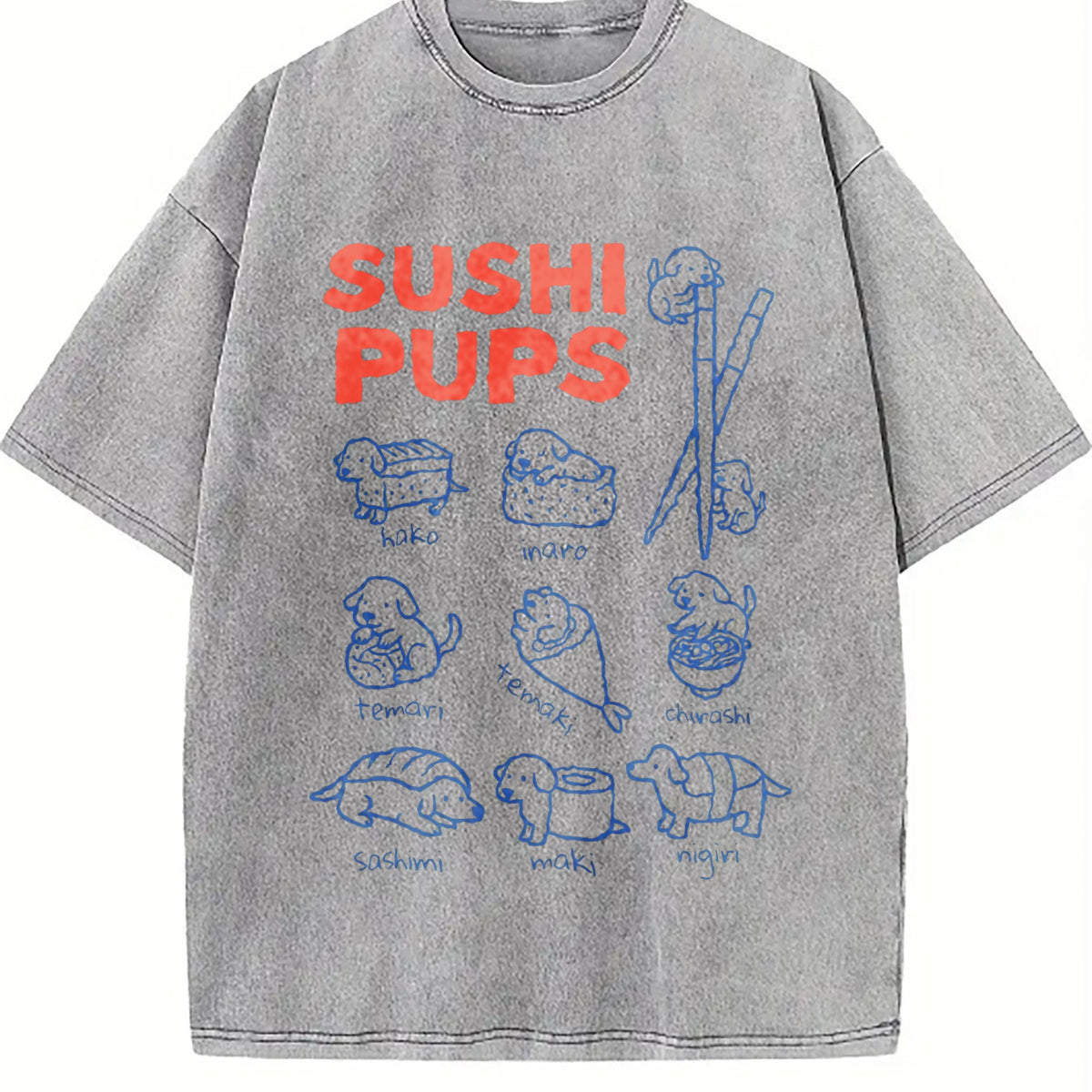 Sushi Pups Vintage Washed T-Shirt product image 4