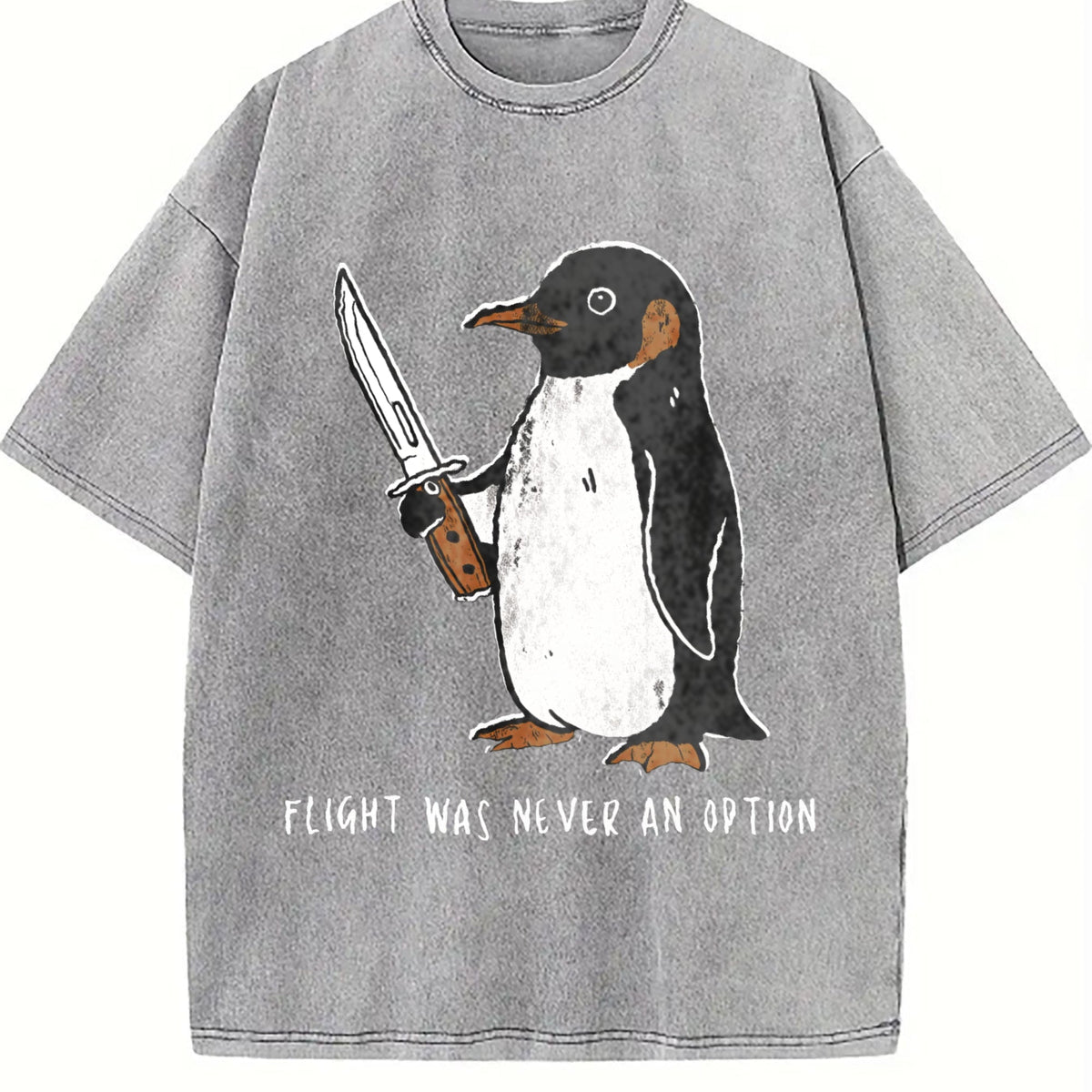 Funny Penguin Vintage Washed T-Shirt product image 5