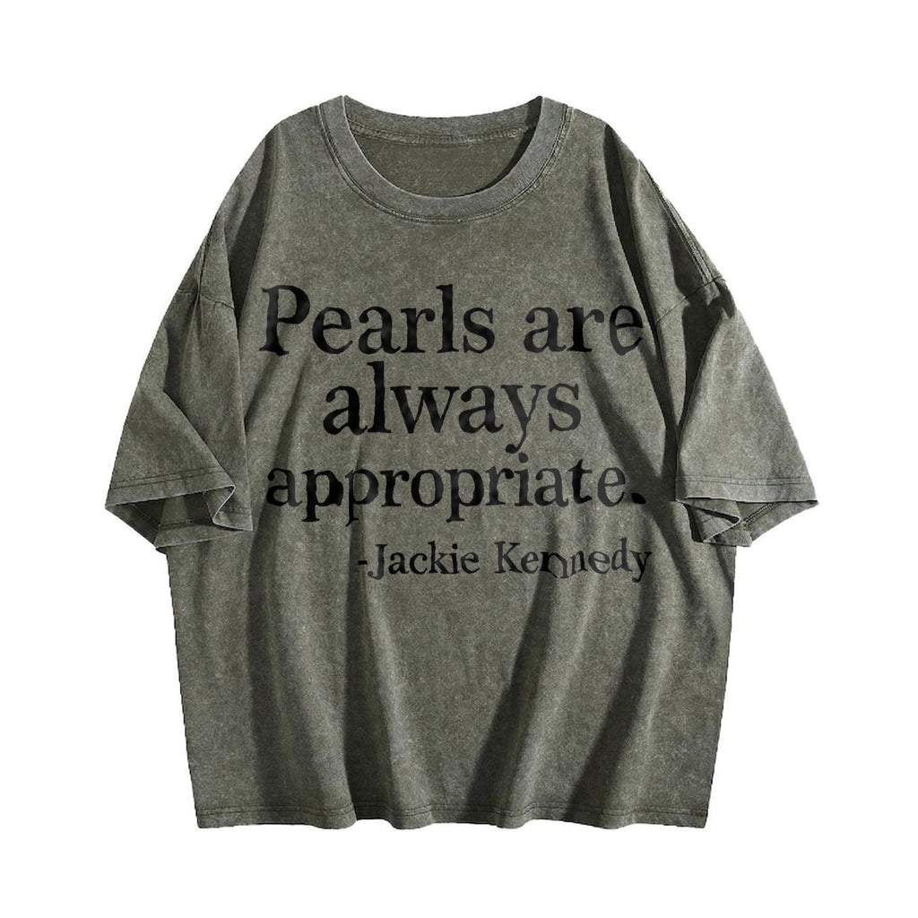 Letter Pearl Summer Vintage Washed T-Shirt product image 4
