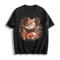 Ladies' Bohemian Floral With A An Fox Cotton T-Shirt product image 1