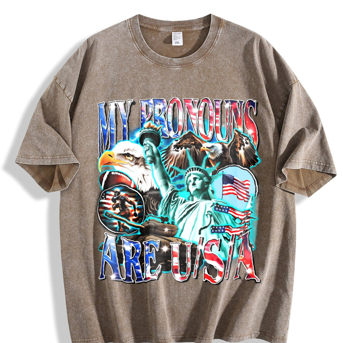 My Pronouns Are USA Vintage Washed T-Shirt product image 3