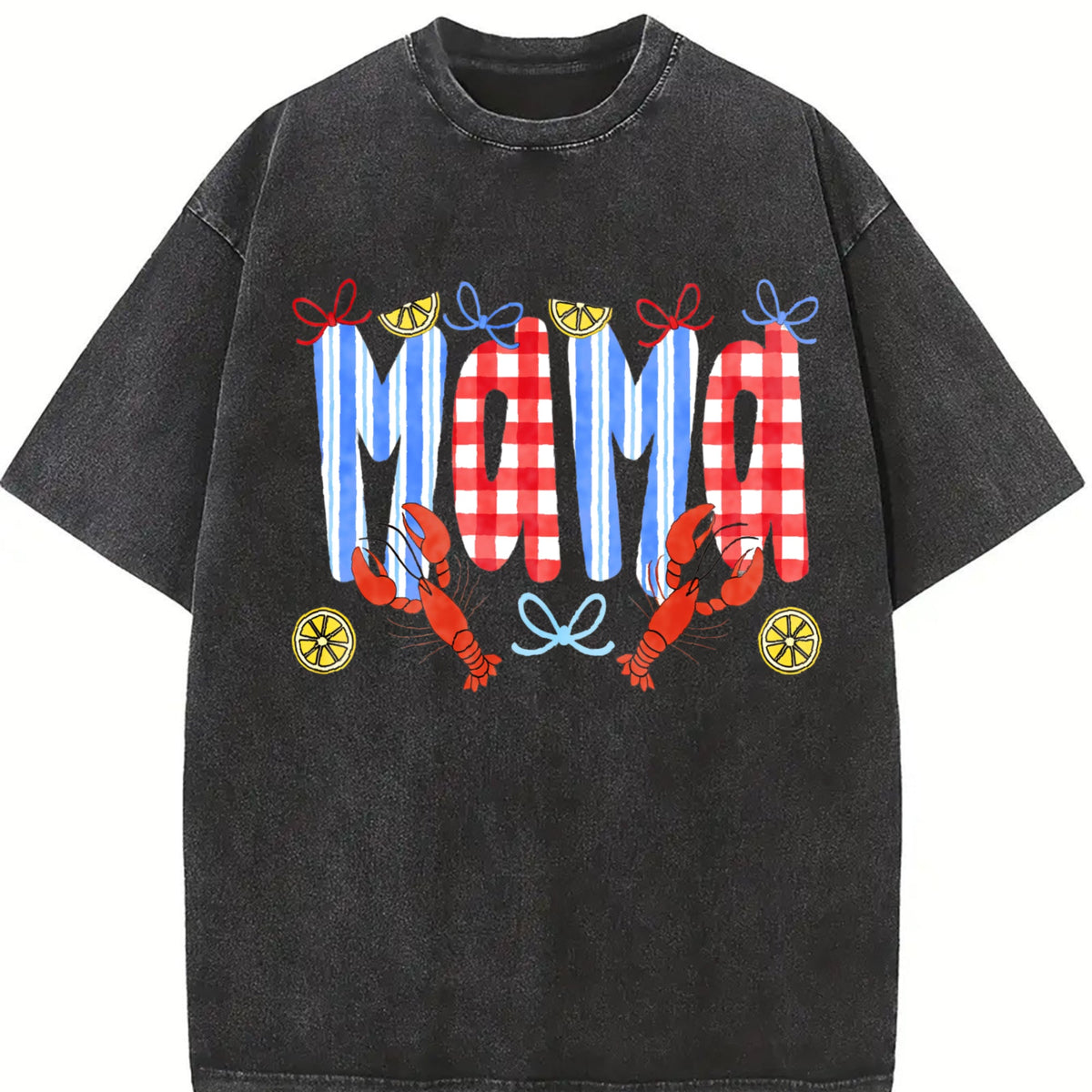 Mama Crawfish Season Vintage Washed T-Shirt product image 2
