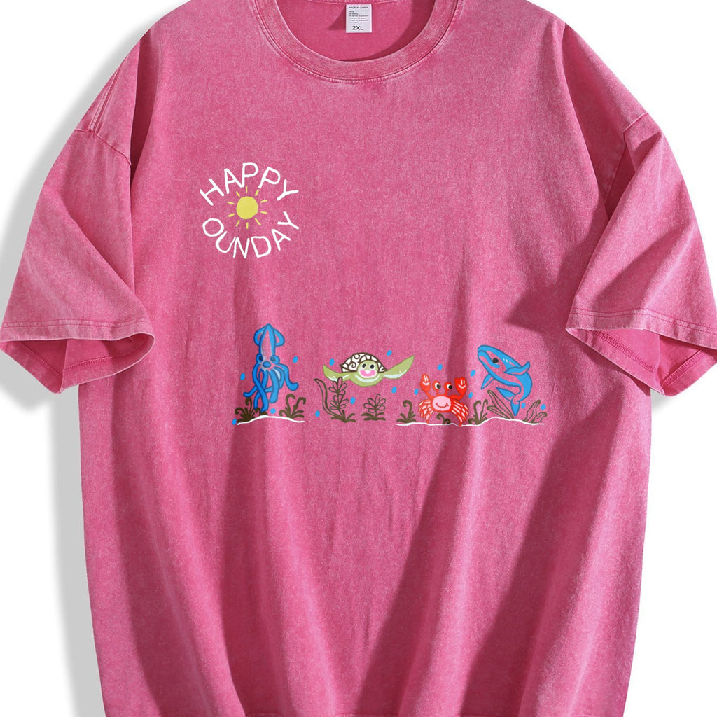 Sea Animals Vintage Washed T-Shirt product image 7