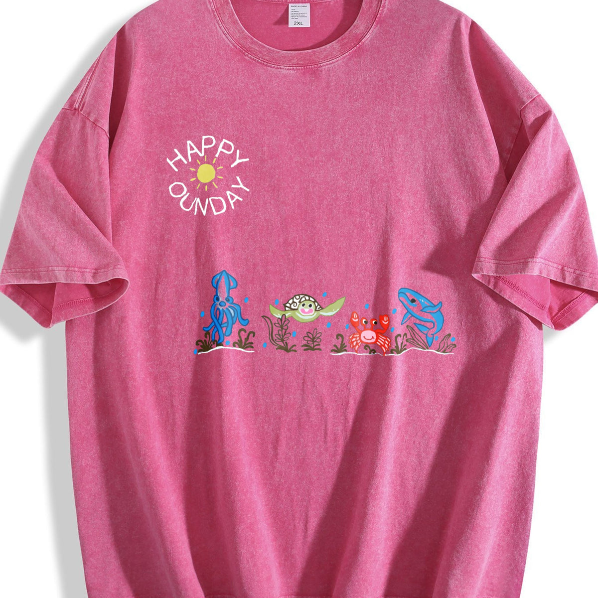Sea Animals Vintage Washed T-Shirt product image 7