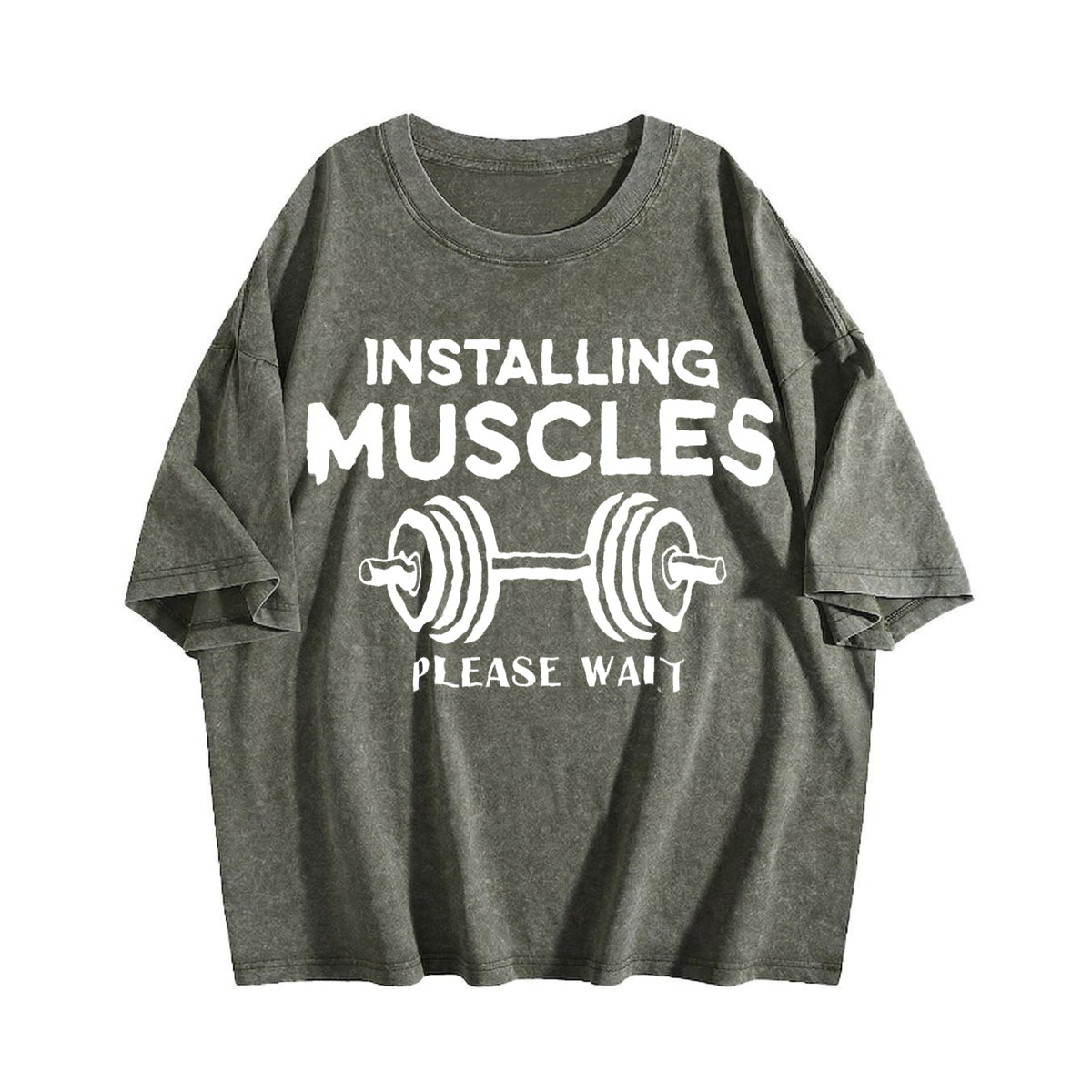 Installing Muscles Please Wait Vintage Washed T-Shirt product image 4