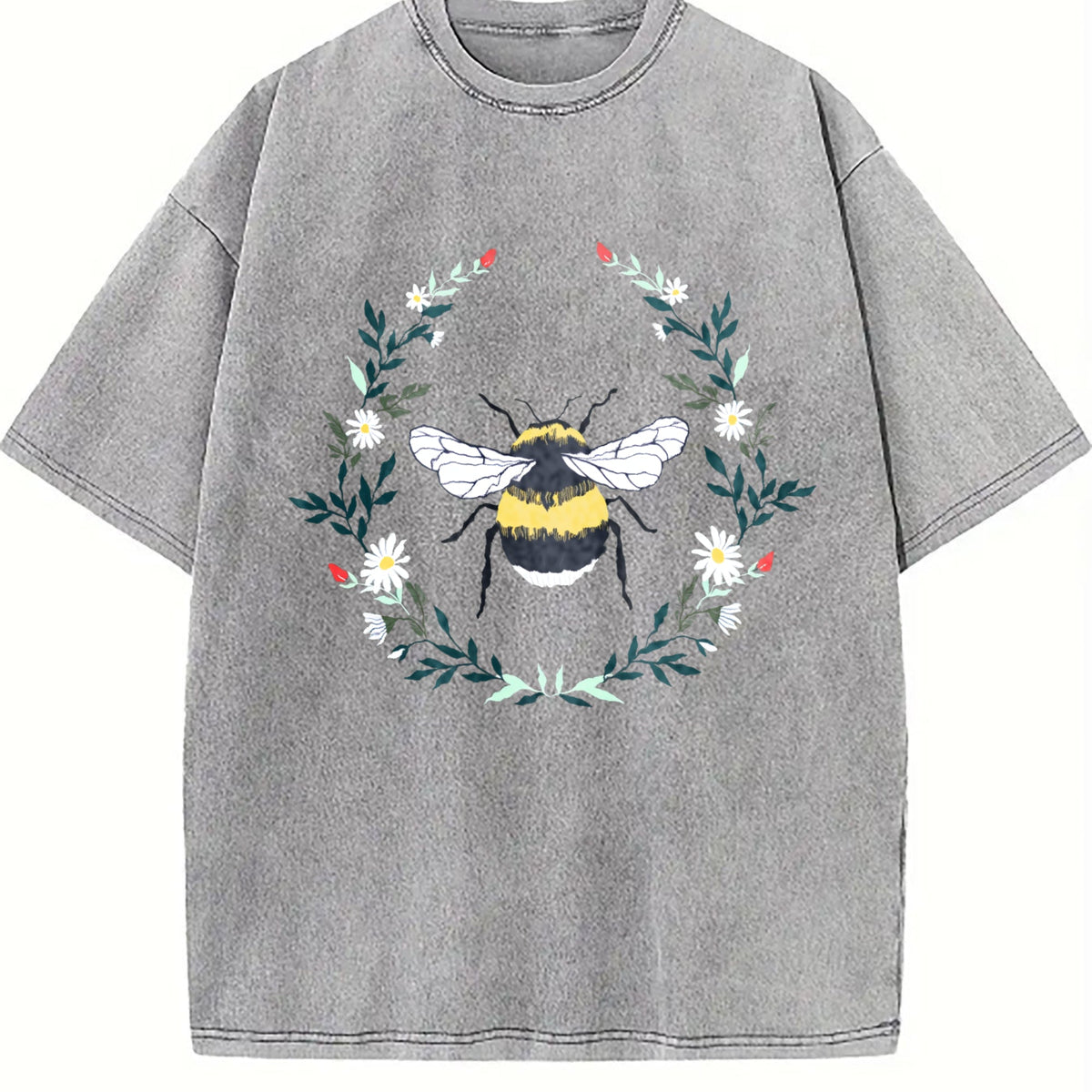 Wildflower Bee Vintage Washed T-Shirt product image 5