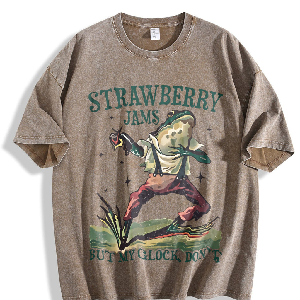 Strawberry Jams But My Don't Vintage Washed T-Shirt product image 3