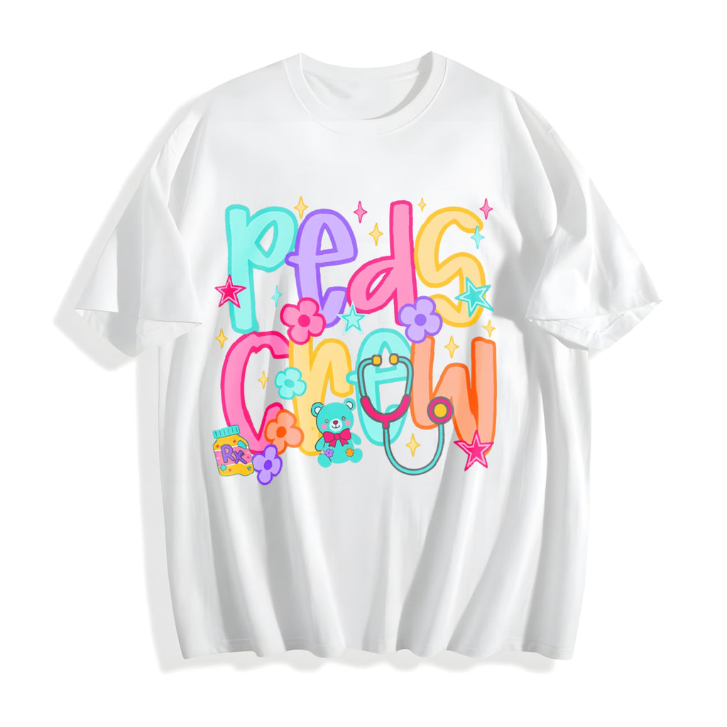 Cute Pediatric Crew For Nurse Cotton T-Shirt product image 2