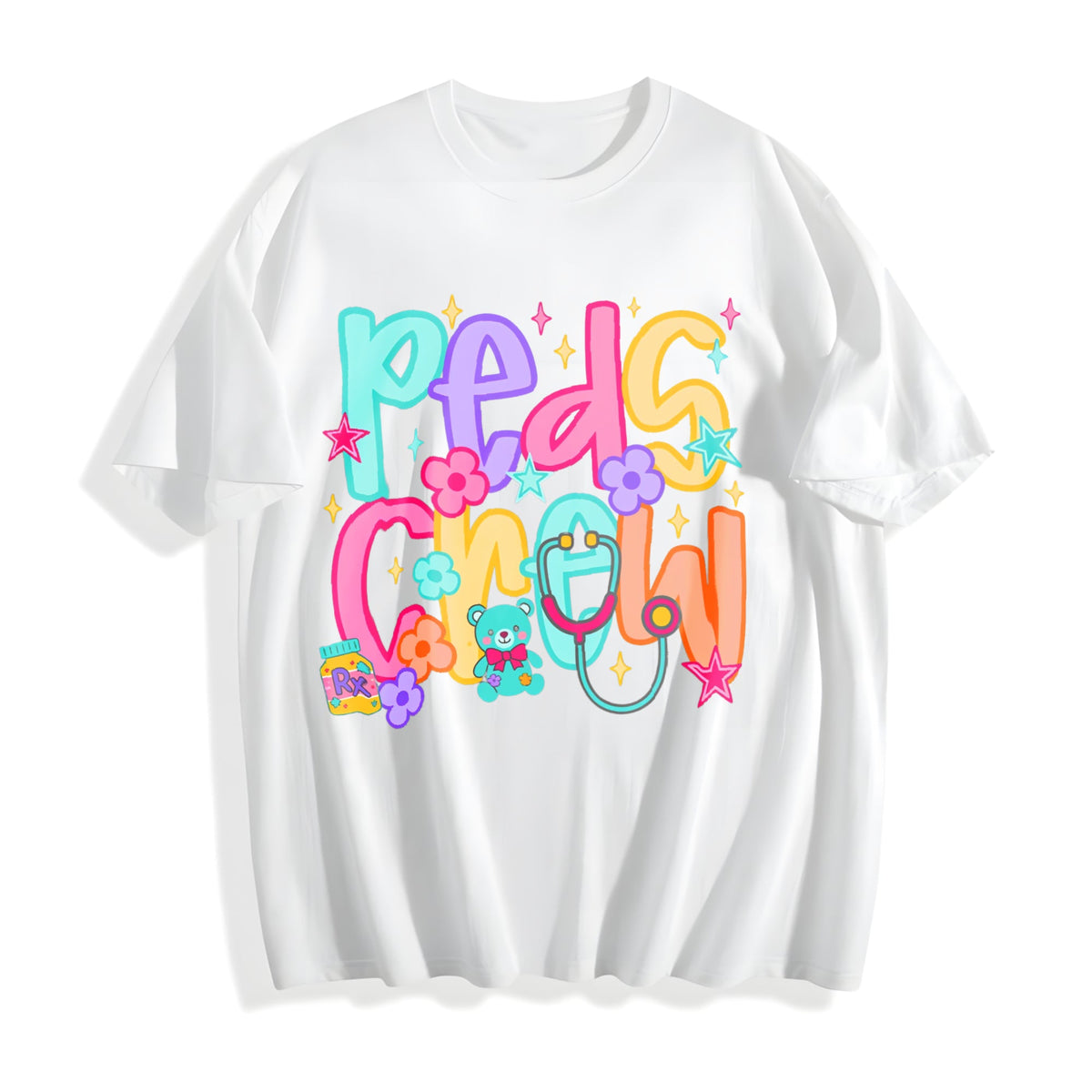 Cute Pediatric Crew For Nurse Cotton T-Shirt product image 2