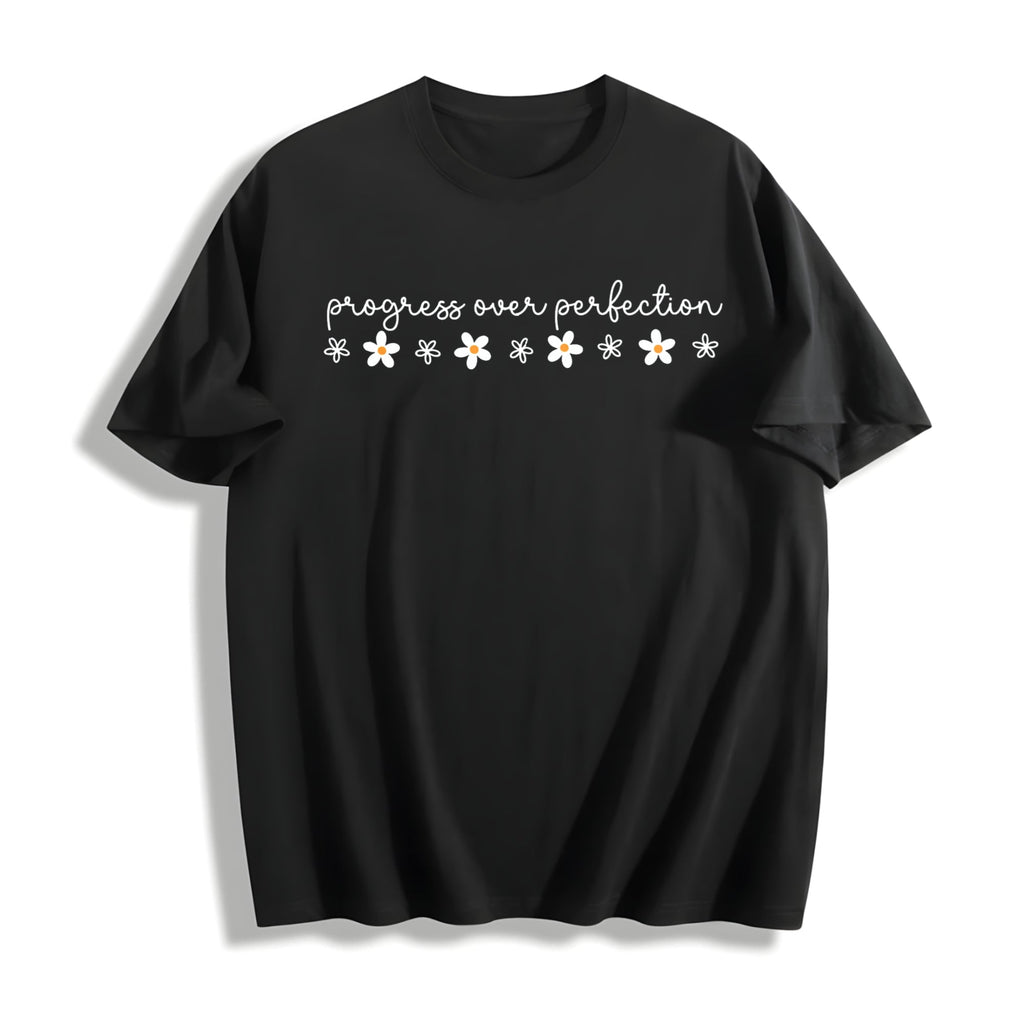 Progress Over Perfection Inspirational Teacher Cotton product image 1