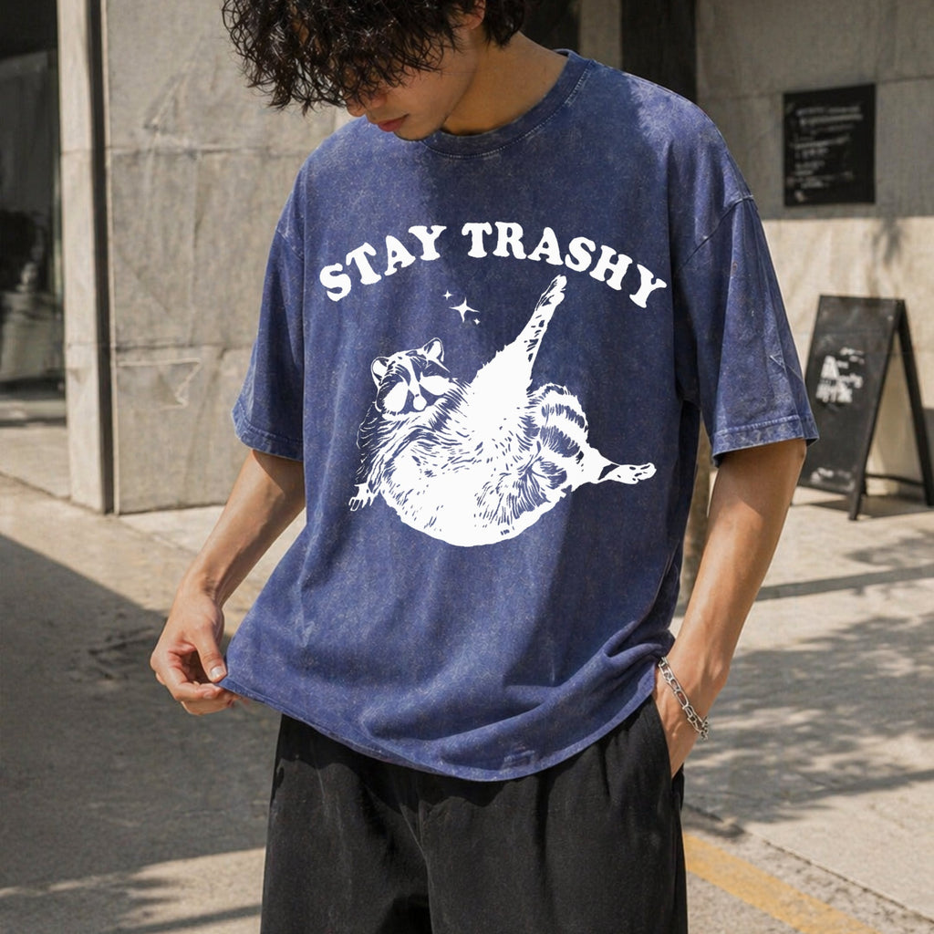 Stay Trashy Raccoon Vintage Washed T-Shirt product image 8