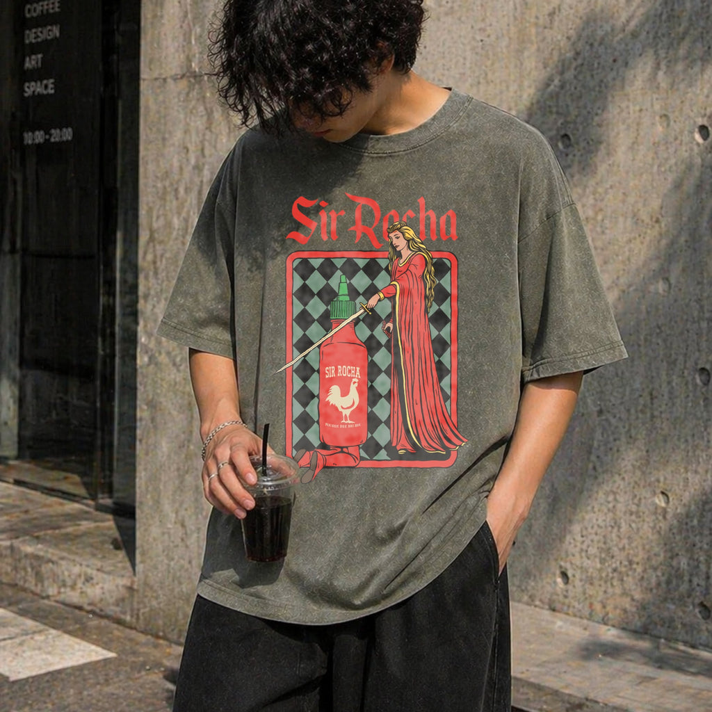 Chili Sauce Funny Vintage Washed T-Shirt product image 4