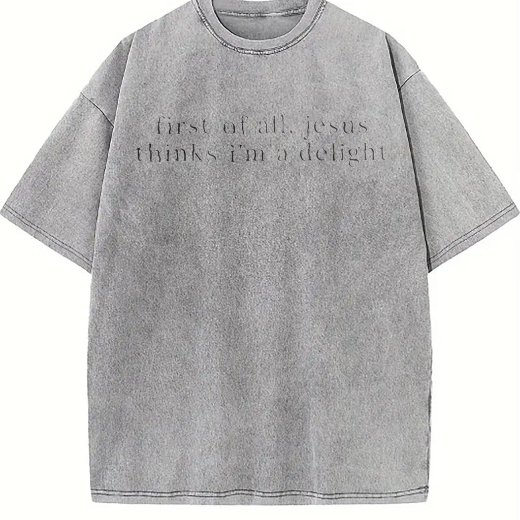 Jesus Thinks I'm A Delight Vintage Washed T-Shirt product image 4