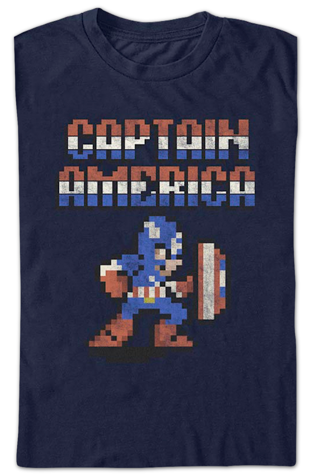 8-Bit Captain America Marvel Comics T-Shirt product image 2