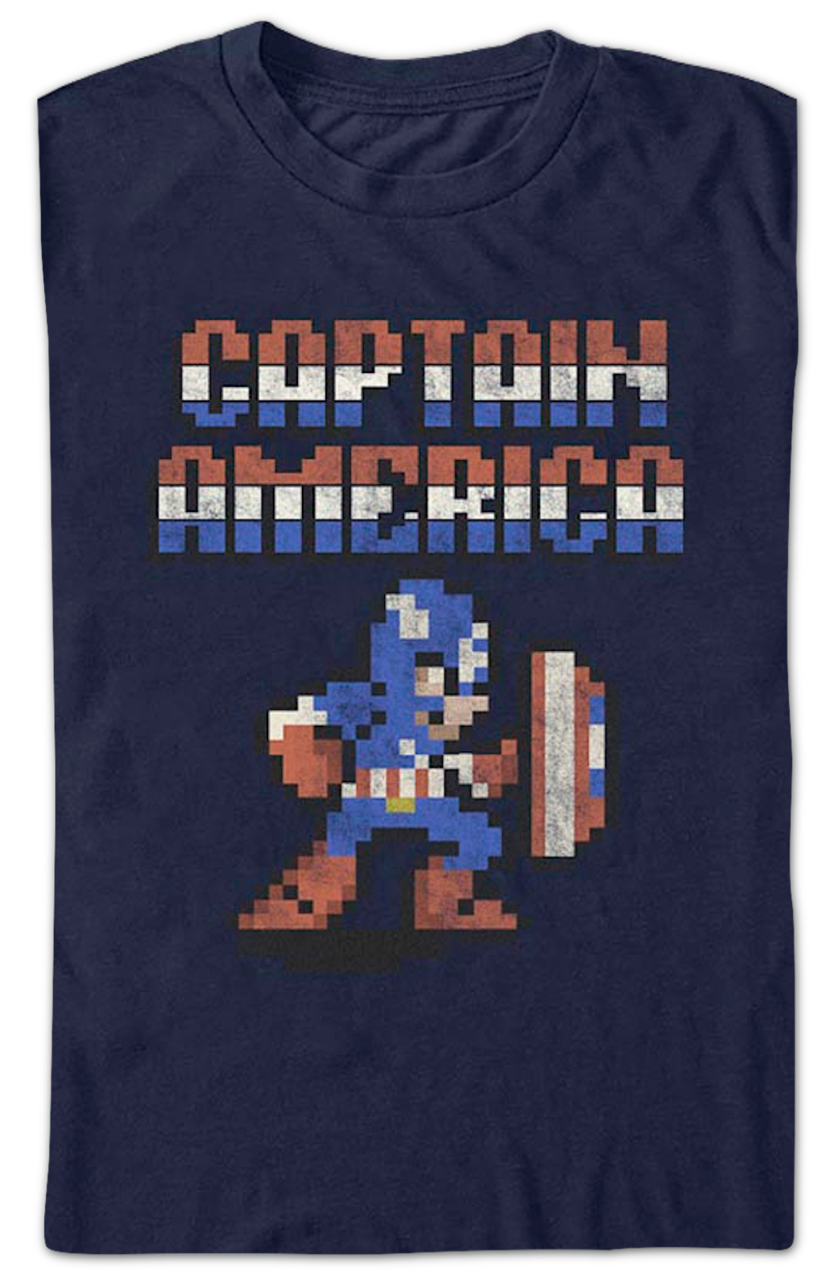 8-Bit Captain America Marvel Comics T-Shirt product image 2