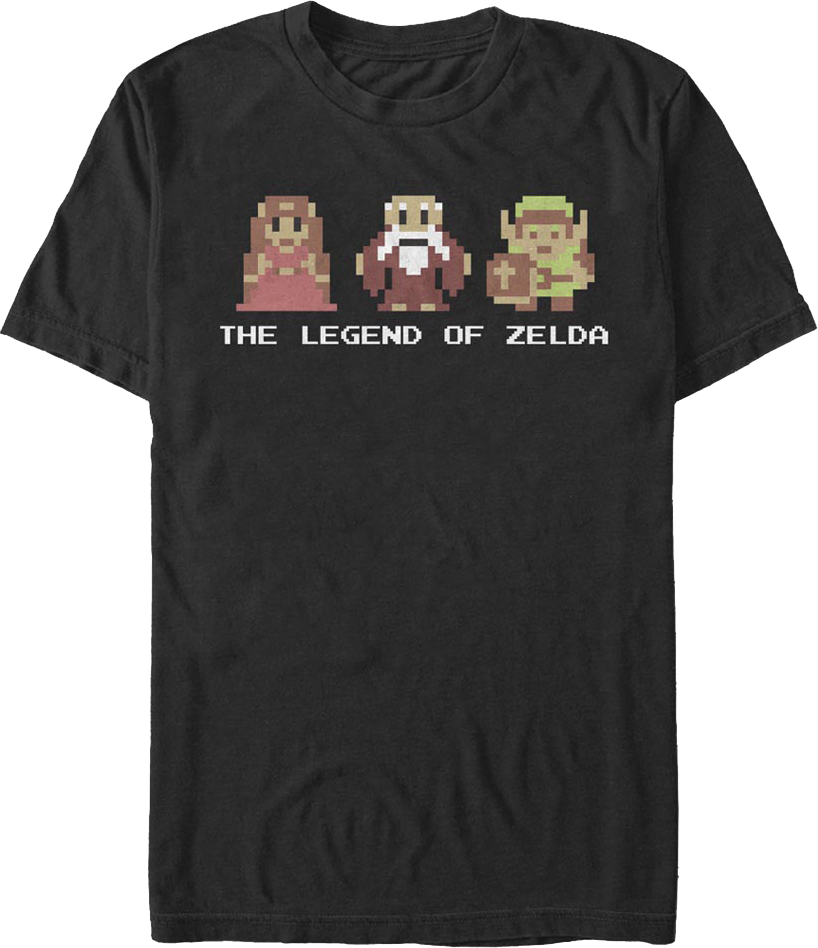 8-Bit Legend of Zelda Characters Nintendo T-Shirt product image 1