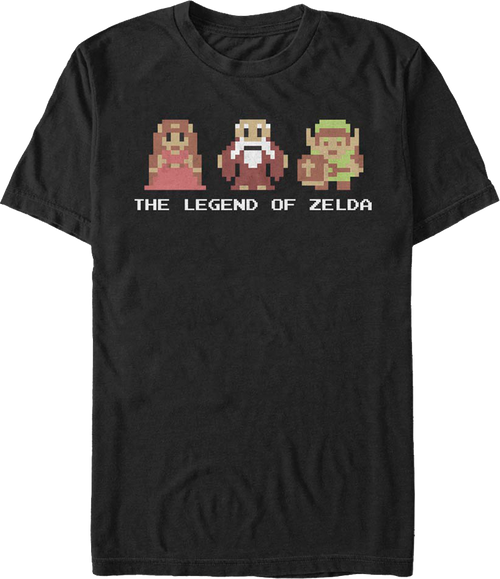 8-Bit Legend of Zelda Characters Nintendo T-Shirt product image 1