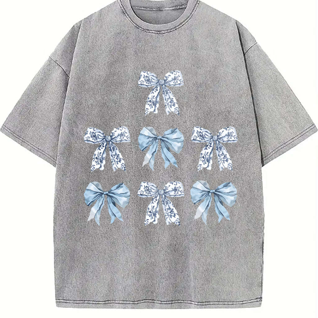 Toile Bow Blue Coquette Cute Ribbon Girly Girl Vintage product image 4