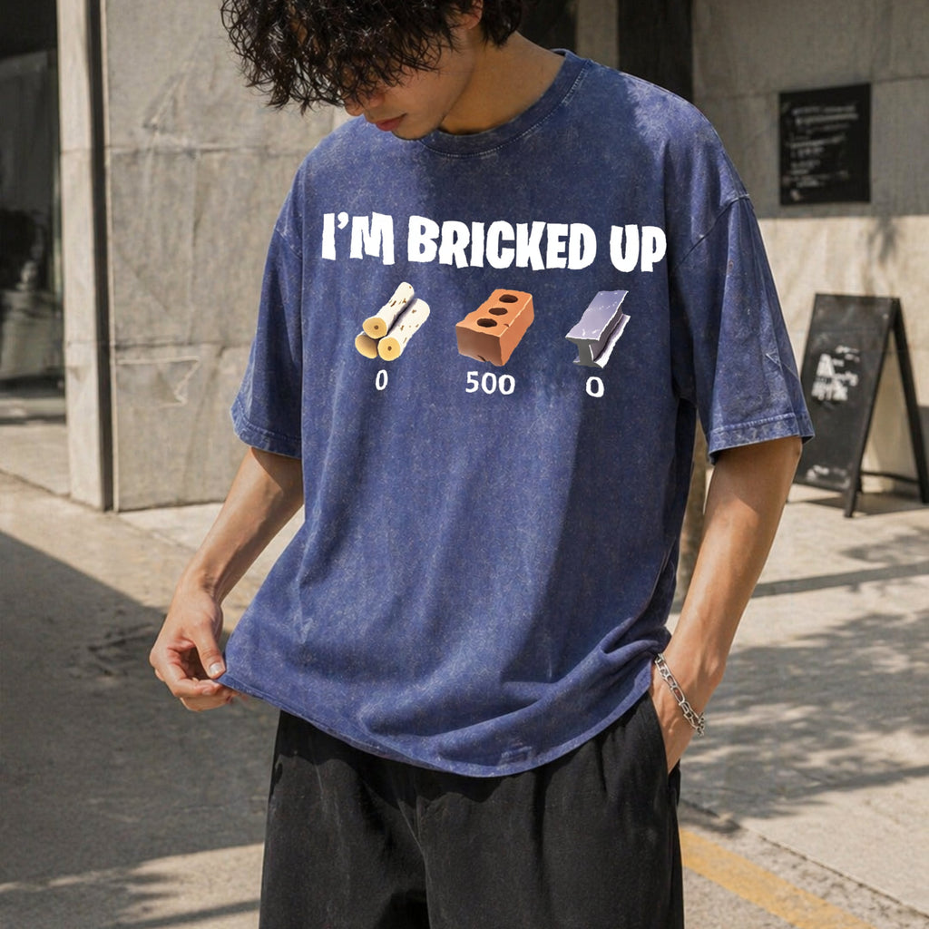 I'm Bricked Up Meme Vintage Washed T-Shirt product image 8