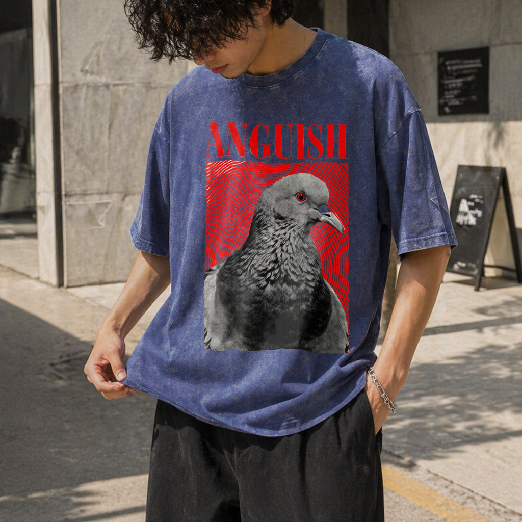 Anguish Bird Funny Vintage Washed T-Shirt product image 8