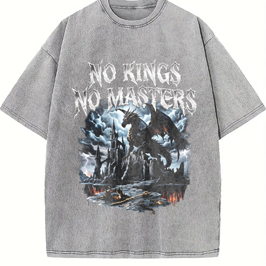 No Kings No Masters 90s Vintage Washed T-Shirt product image 5