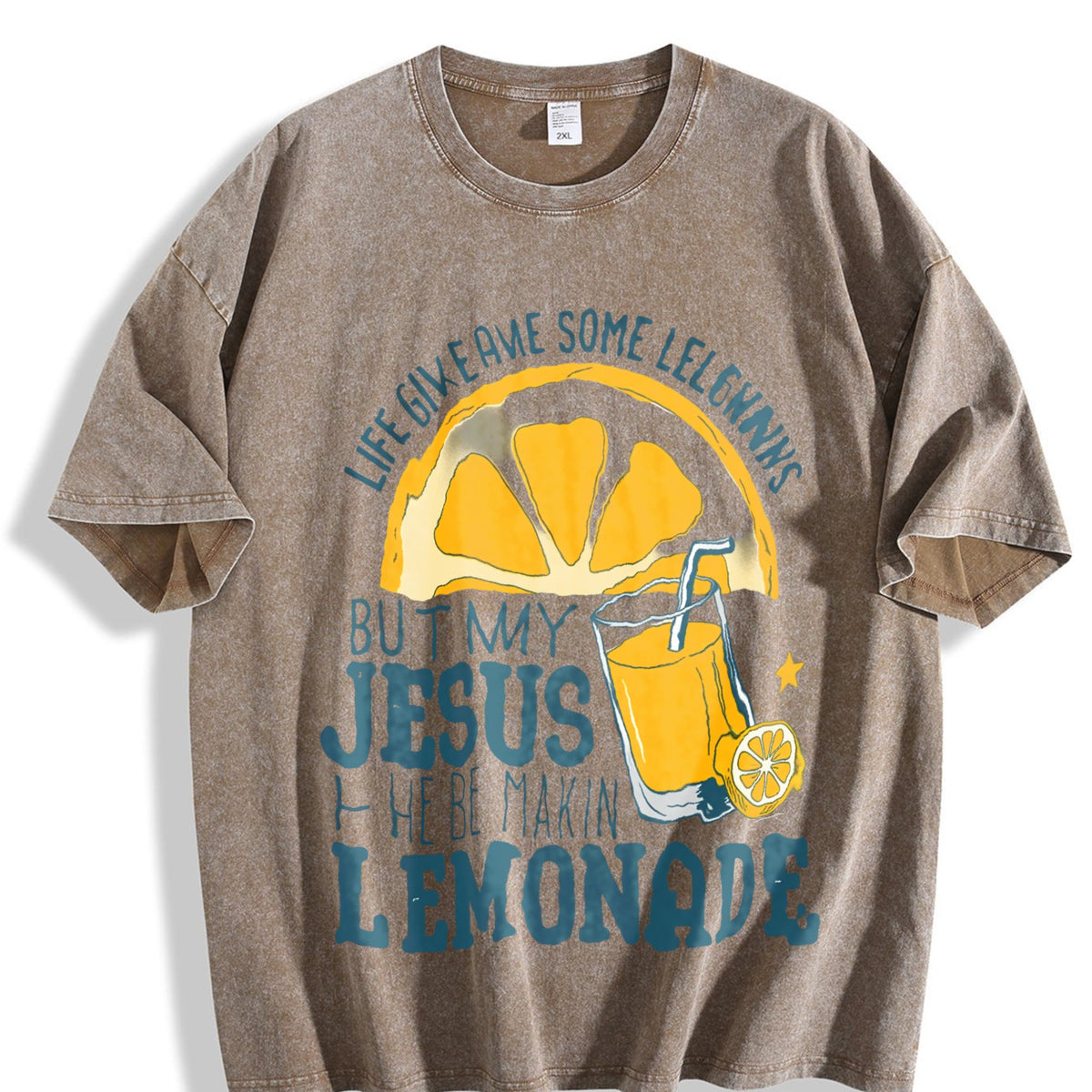 Vibrant 'life Gave Me Some Lemon Vintage Washed T-Shirt product image 3