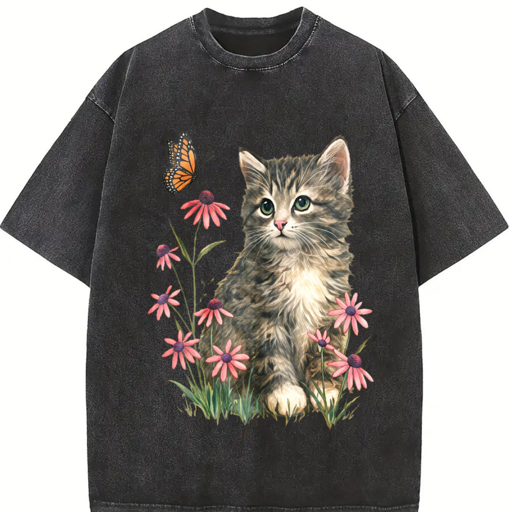 Kitten Vintage Washed T-Shirt product image 2