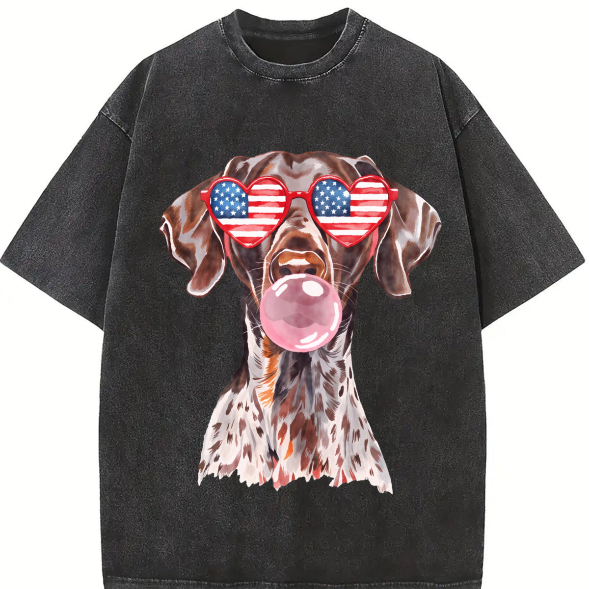 Patriotic Pointer 4th Of July Vintage Washed T-Shirt product image 2
