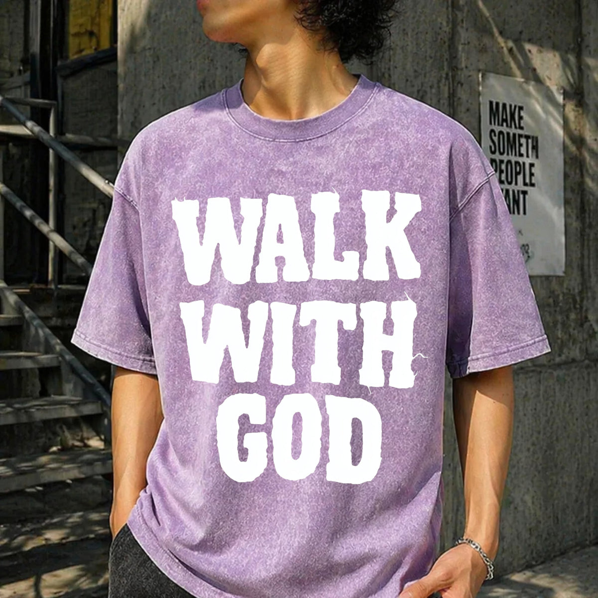 Christian Walk With God Vintage Washed T-Shirt product image 6