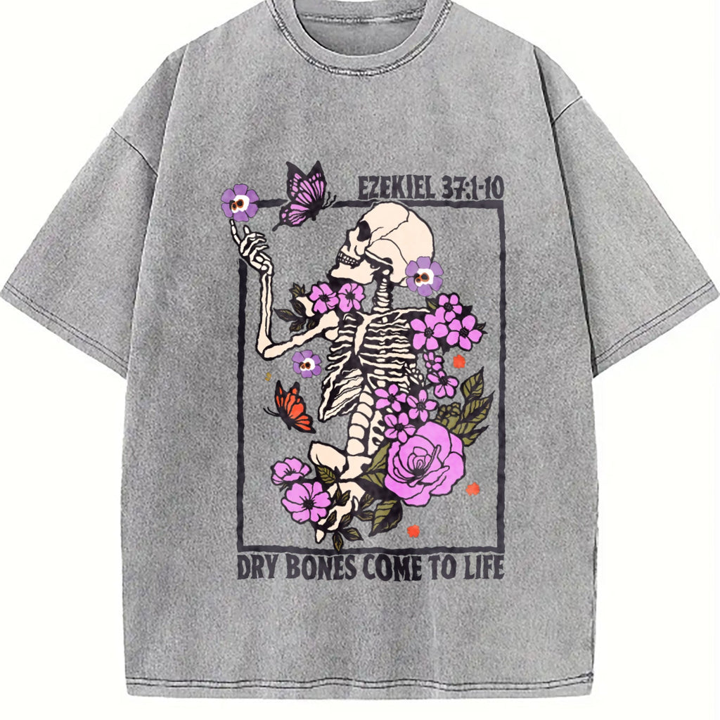 Dry Bones Come To Life Christian Vintage Washed T-Shirt product image 4